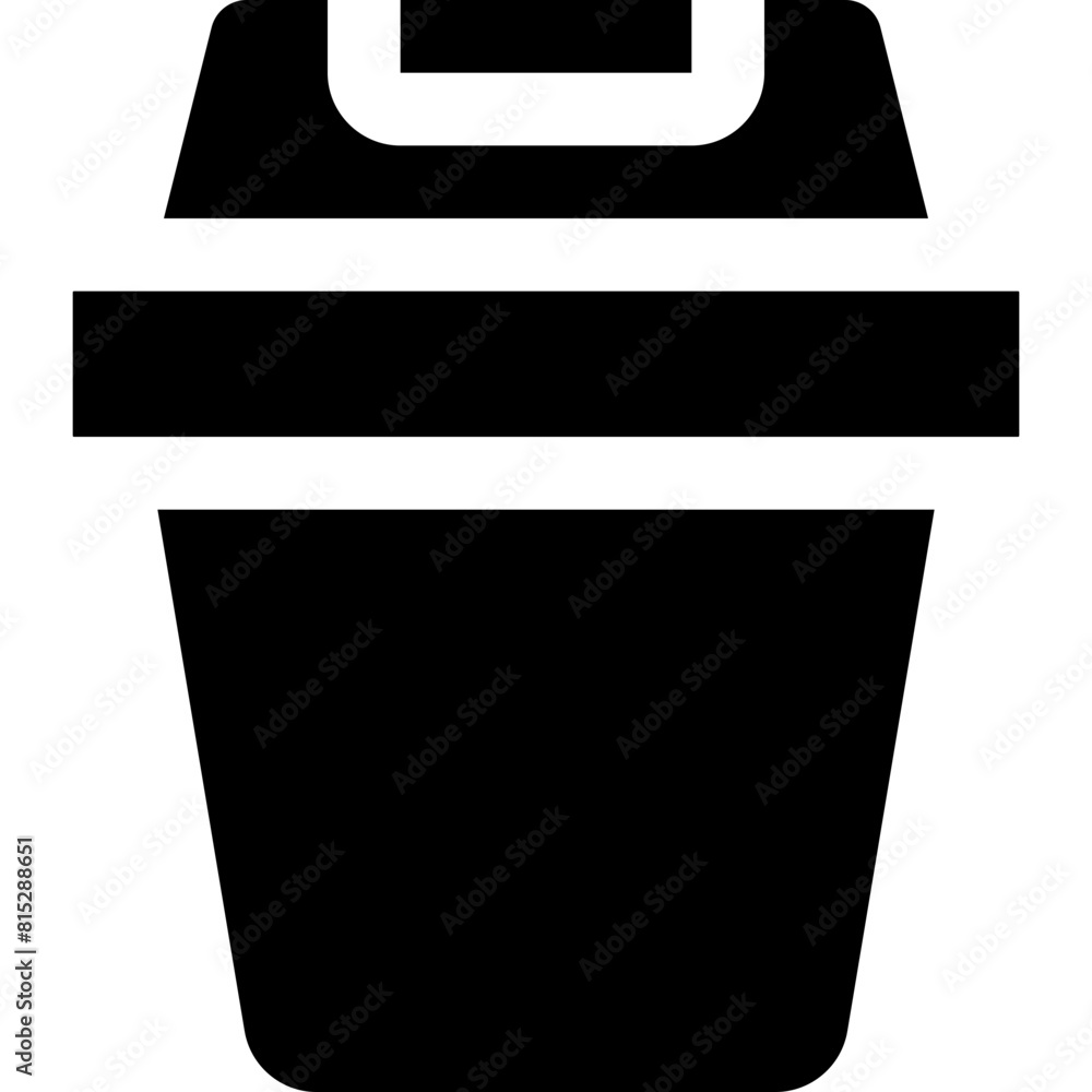 Poster trash bin icon