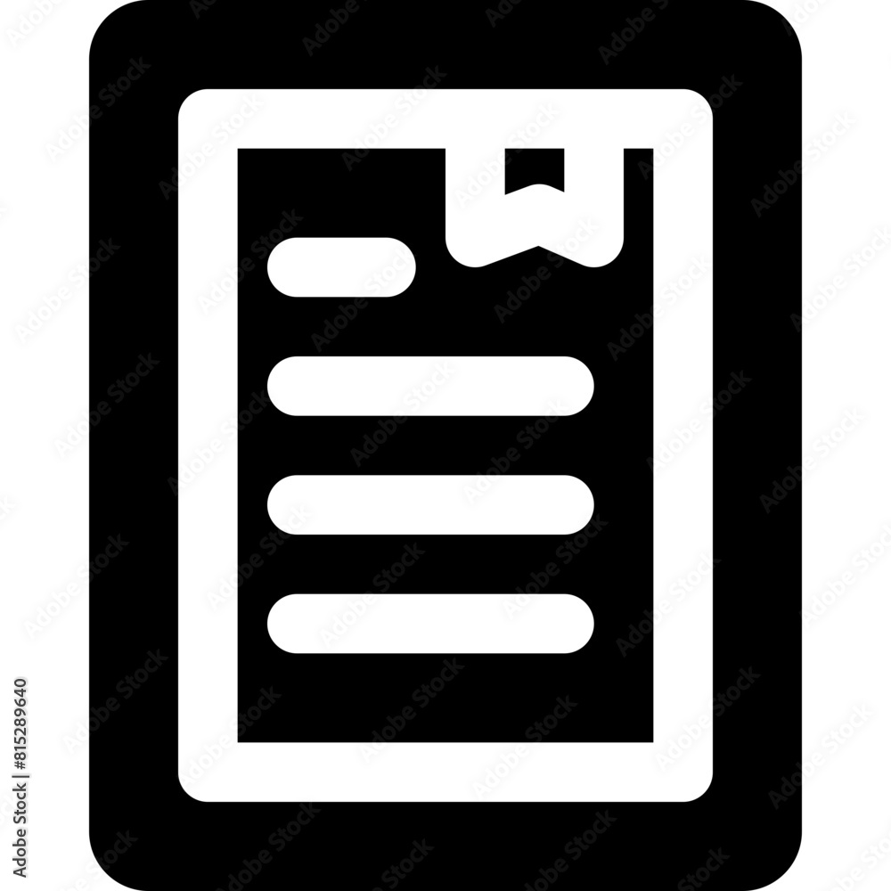 Sticker e-reader icon