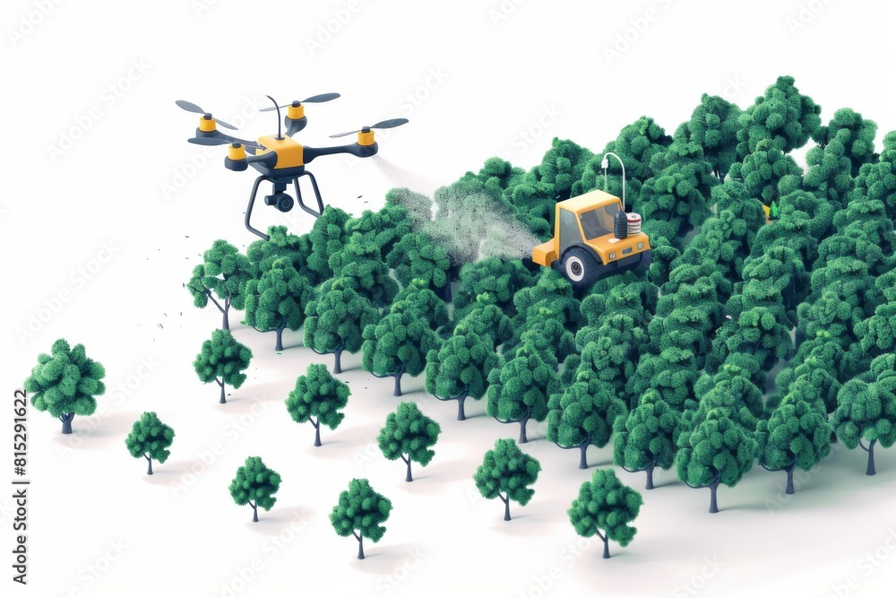 Poster gray precision spraying by smart industry drones enhances colorful vineyard management, using automa