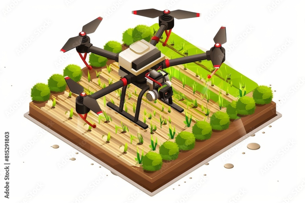 Poster gray precision spraying techniques revolutionize colorful vineyard management with the help of smart