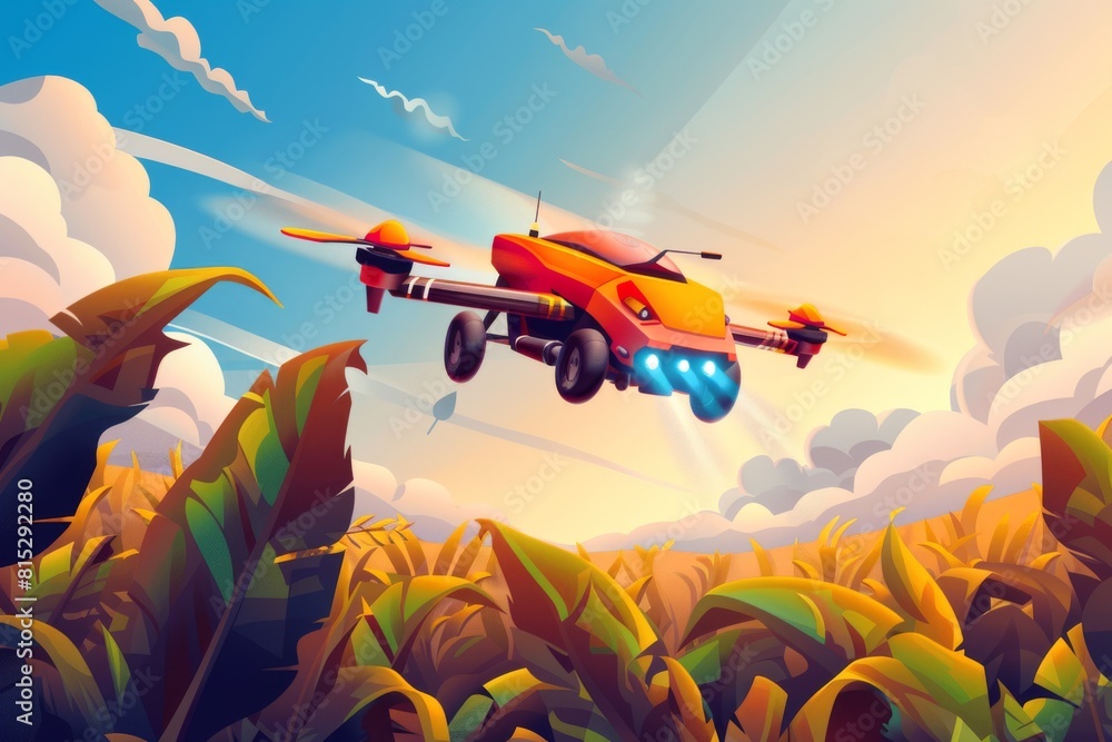 Poster smart industry drones utilizing gray precision spraying transform colorful vineyard management throu
