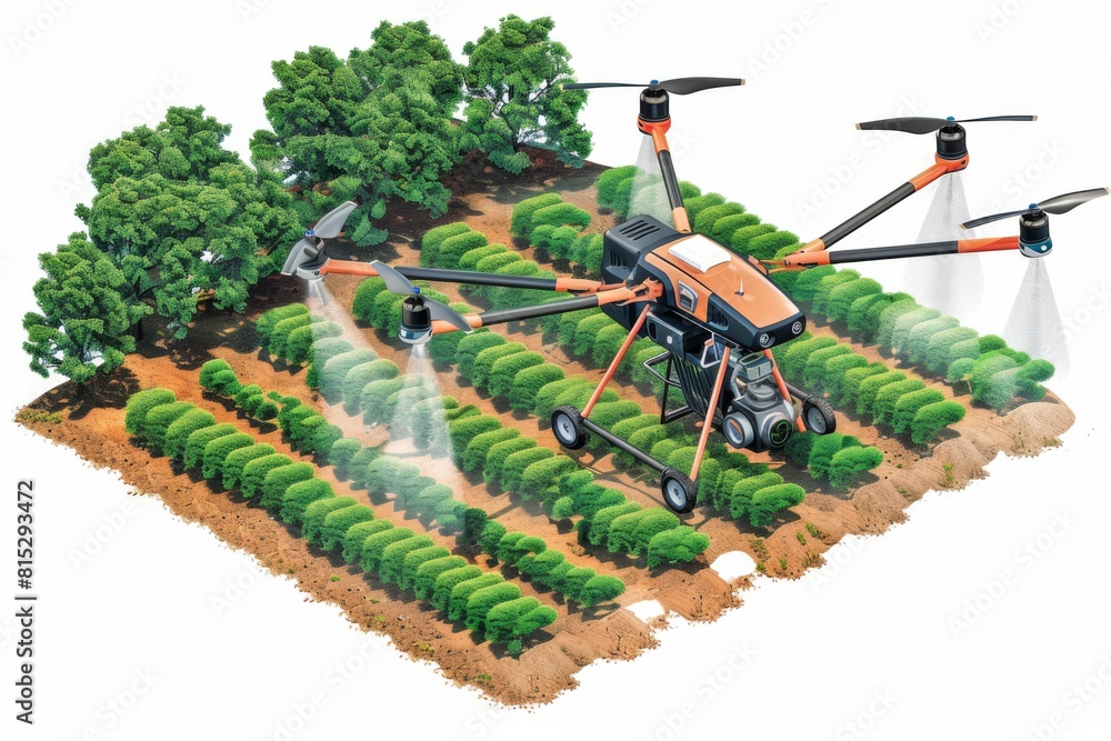 Poster colorful vineyard management leverages smart industry drones and automated camera drones for gray pr