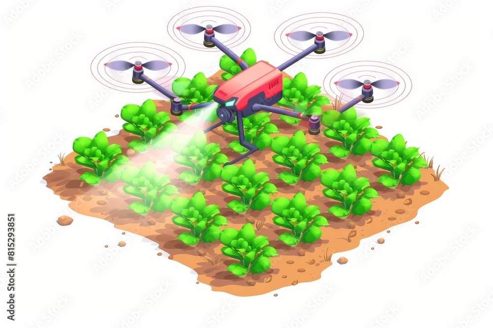 Aufkleber robotic application in smart farming operations integrates drone technology for pesticide applicatio