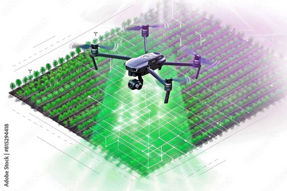 Poster smart drones and robotic applications revolutionize farm operations with efficient pesticide usage a