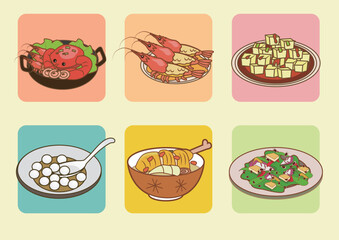  Food Illustration Dish Vector Illustration Translation