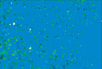 Light Blue, Green vector template with bubble shapes.