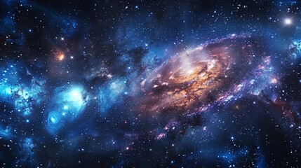 Spiral galaxy. Space and stars