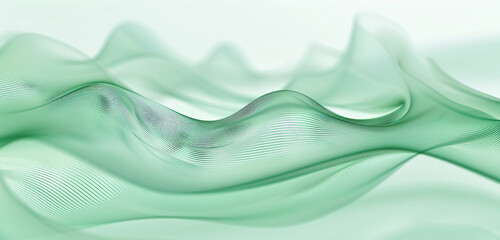 Pale mint green background with sound waves for a calming design.