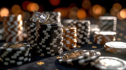 Casino, online gaming, app Texas Hold'em, roulette, and a variety of chips for an immersive and thrilling gaming mobile device and live games .