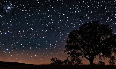 Naklejka premium Starry splendor, the majesty above