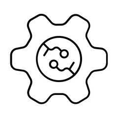 Setting Icon With Thin Line Style