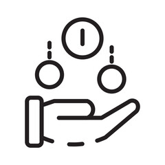 Donation Hand Hold Line Icon