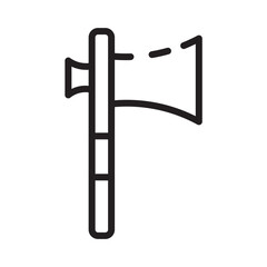 Axe Cowboy Desert Line Icon
