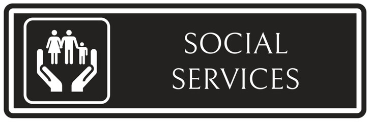 Social services sign
