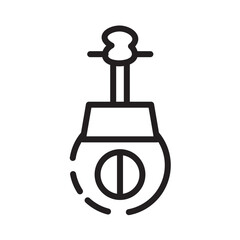 Flamenco Folk Guitar Line Icon