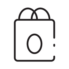 Bag Canvas Shop Line Icon