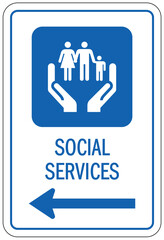 Social services sign