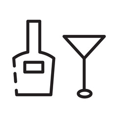 Drink Glass New Line Icon