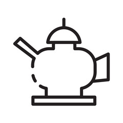 Tea Teapot Year Line Icon