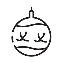 Ball Christmas Crystal Line Icon