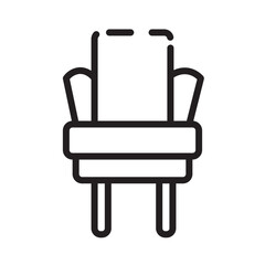 Chair Furniture Sofa Line Icon