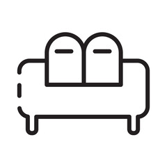 Home Furniture Sofa Line Icon