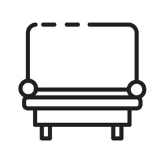 Households Roman Sofa Line Icon
