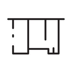 Interior Sofa Window Line Icon