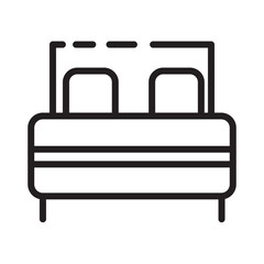 Interior Sofa Wooden Line Icon