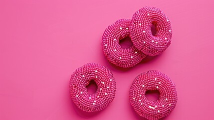 Get ready to celebrate Valentine s Day or Mother s Day in style with these adorable handmade crocheted donuts adorned with shiny beads This creative craft concept is perfect for adding a sp