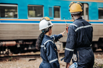 Rail engineers assess trains and infrastructure, planning eco-friendly upgrades to reduce CO2.