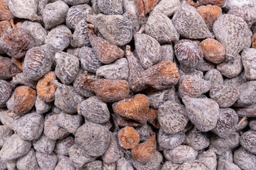 Dehydrated fruits and traditional nuts, nutritious and delicious foods: a colorful combination of vegetarian and healthy foods.