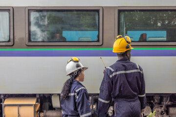 Rail engineers assess trains and infrastructure, planning eco-friendly upgrades to reduce CO2.