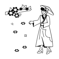 Party Celebrations Flat Character Icons 
