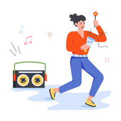 Event Celebrations Flat Character Icons