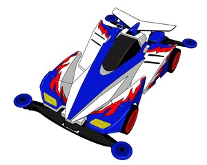 Concept car toys for boys illustration in isolated background