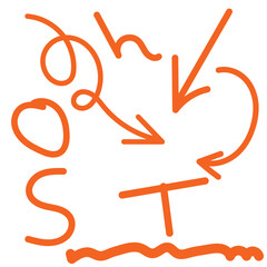 Vector set of hand drawn arrows isolated on white background, freehand drawn design elements, direction signs.