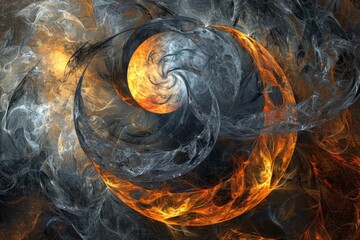 celestial dance of sun and moon eternal rhythm of day and night abstract digital art
