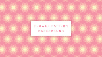 yellow flower pattern on pink background design