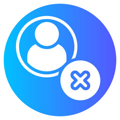 delete gradient icon