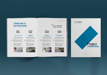 Blue Project Proposal Brochure Layout