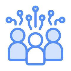 Connection Icon With Linear Color Style