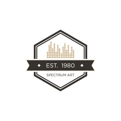 vintage retro music logo. Vector Illustration