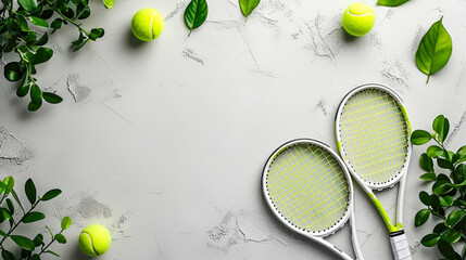 Beautiful tennis themed lunch invitation card, minimal style, space to place text