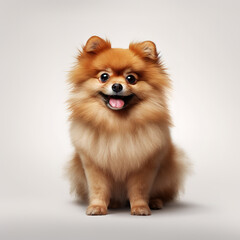 Image of a Pomeranian dog on clean background. Mammals. Pet. Animals.