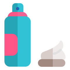 Shaving Foam Icon in Flat Style