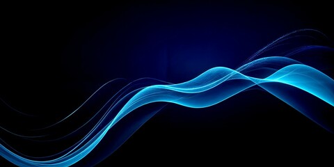 Abstract wavy lines on a dark blue background
