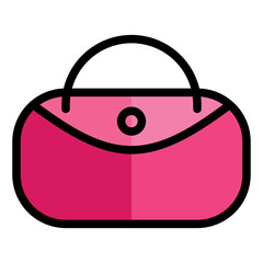 Hand bag Icon in Filled Line Style