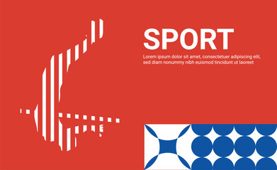athletic line art vector sport banner