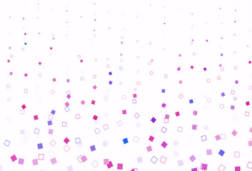 Light Pink, Blue vector cover with polygonal style.